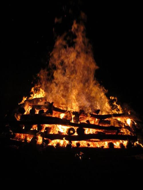 evening bonfire -- photo courtesy John Beckett